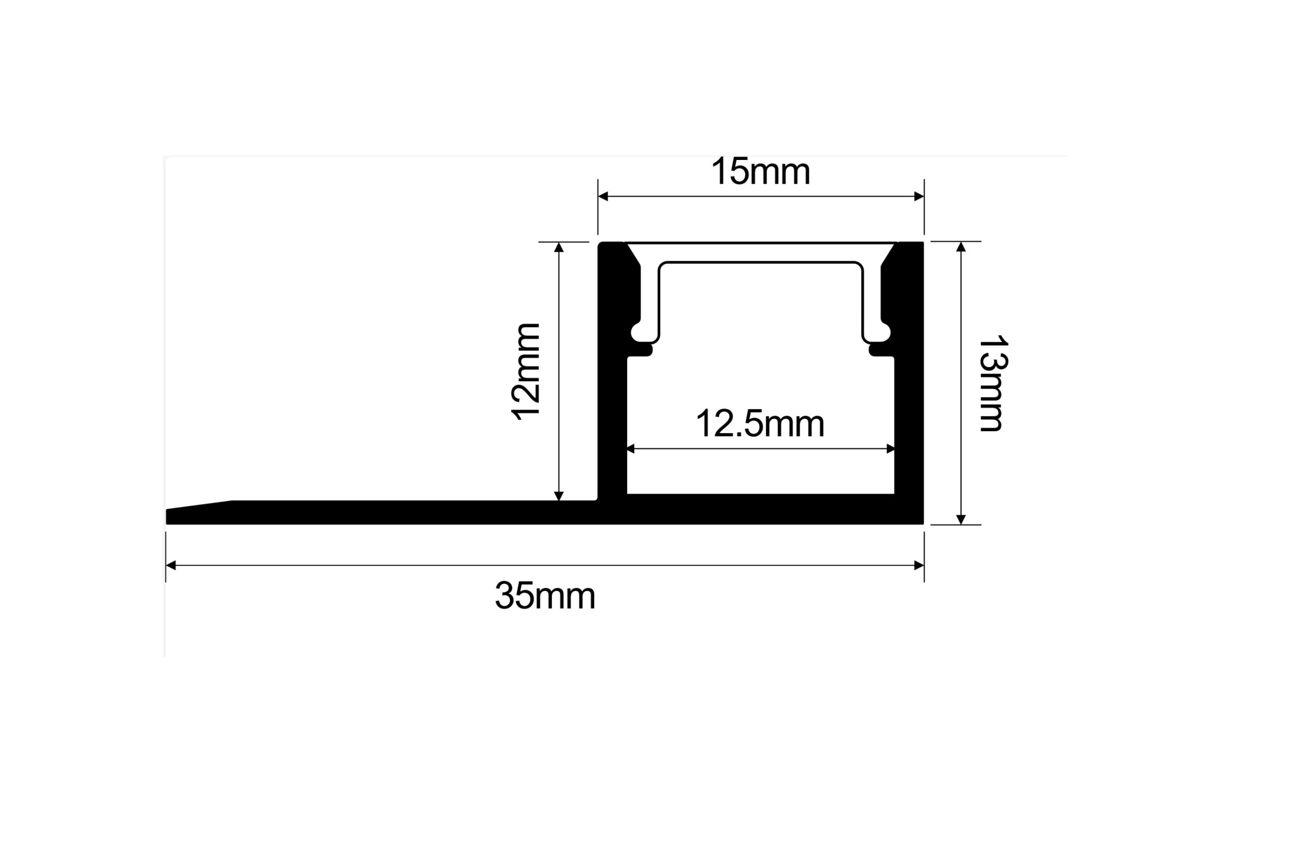 Bendable Tile In/Step LED Profile - Image 2
