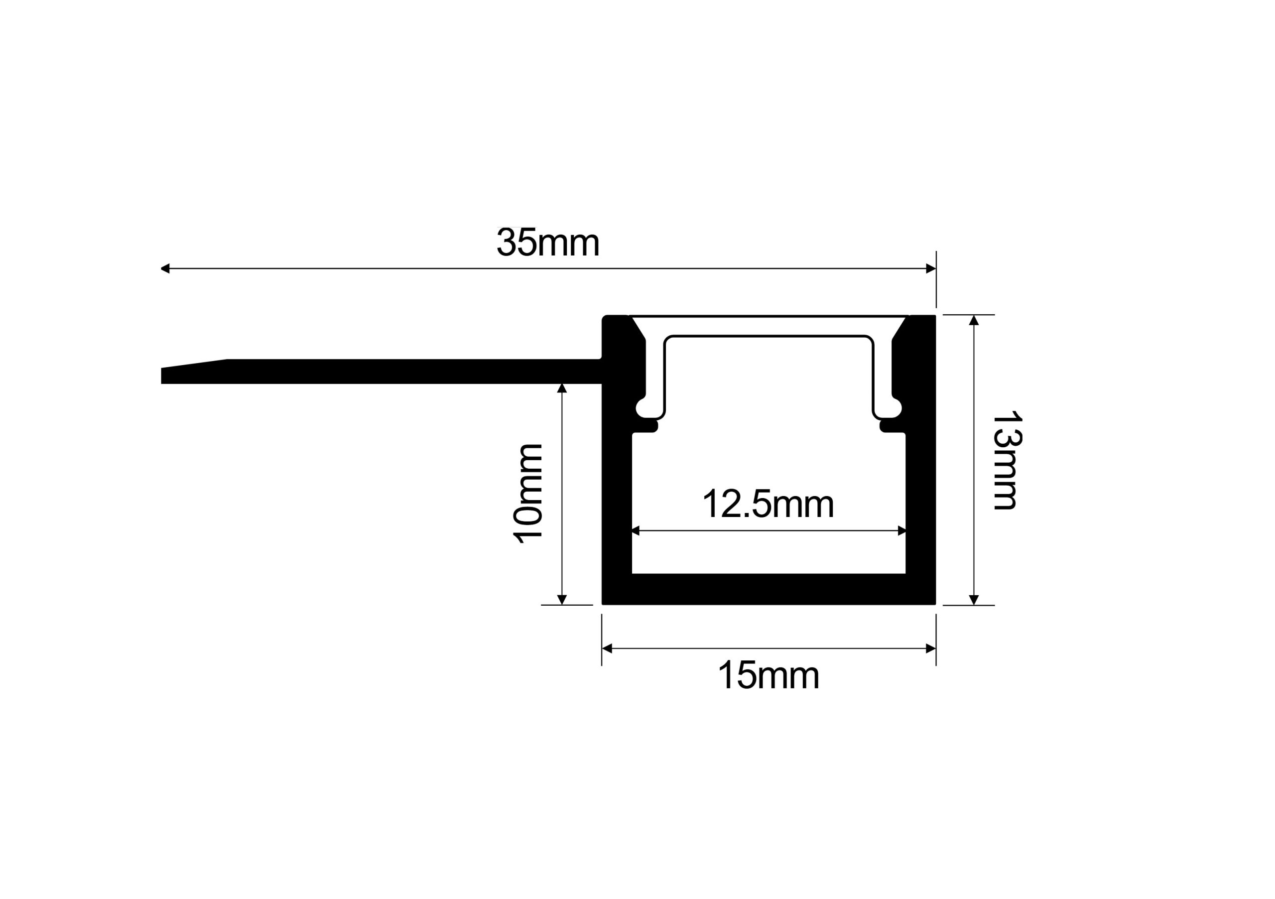Plaster-In Edge LED Profile - Image 2