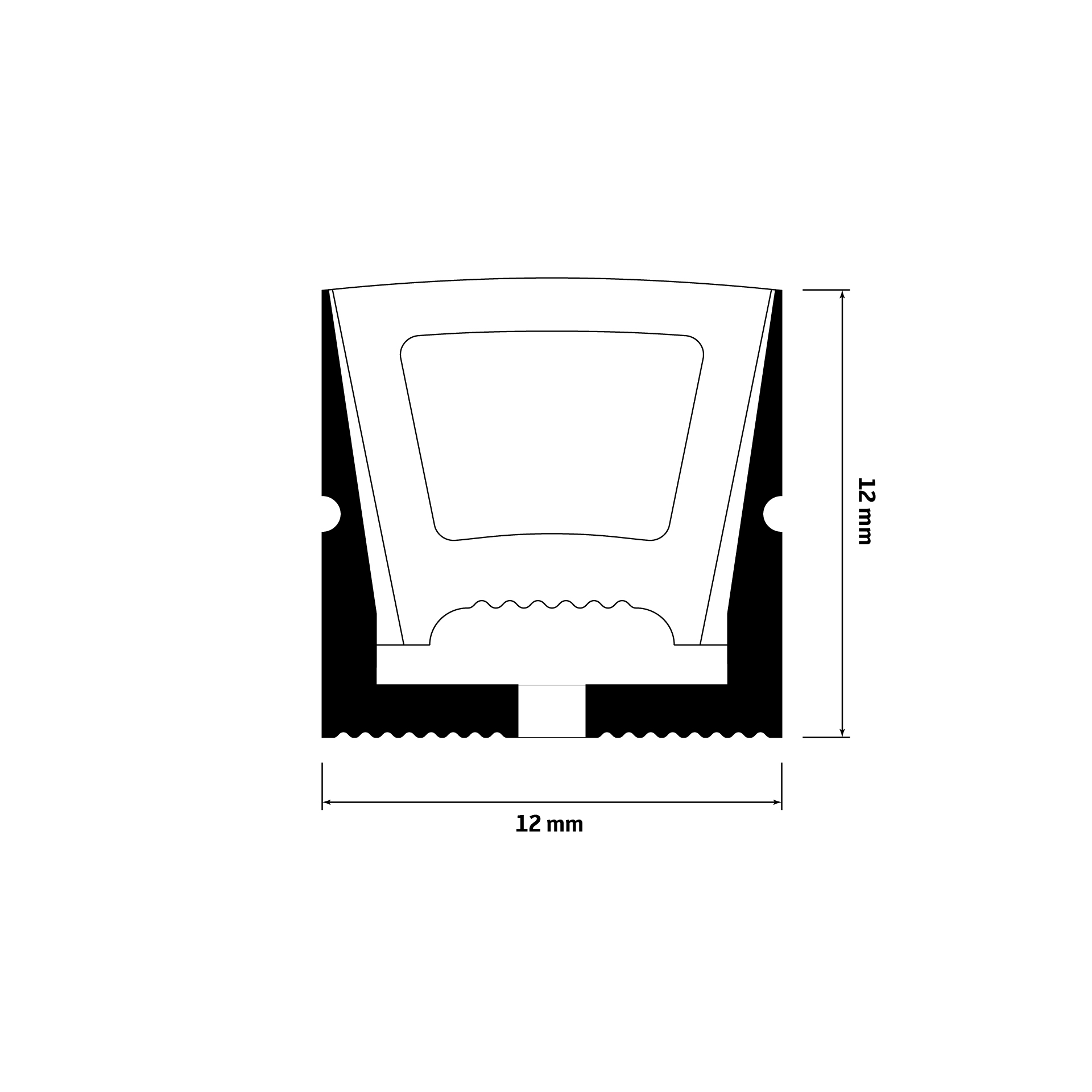 12mm x 12mm Top Bend Stealth White LED Neon Flex - Image 6