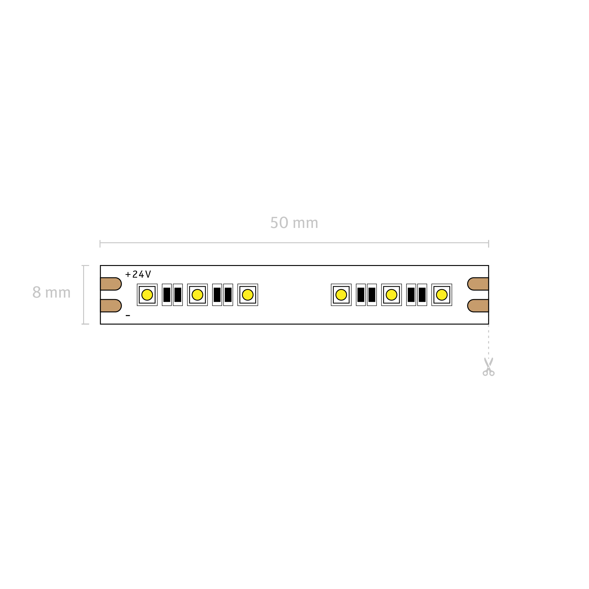 10w White LED Strip Light 24v - Image 2