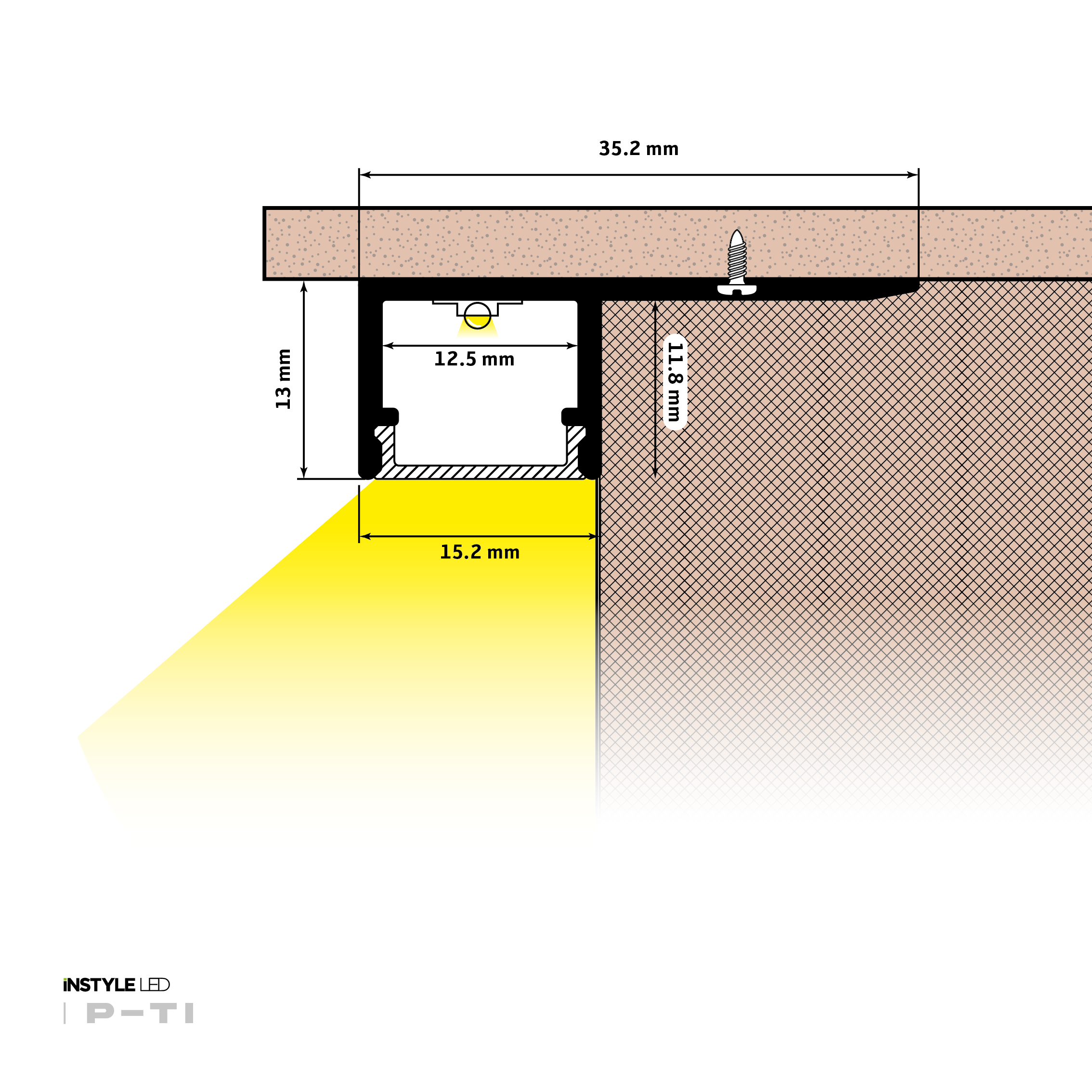 Bendable Tile In/Step LED Profile - Image 3