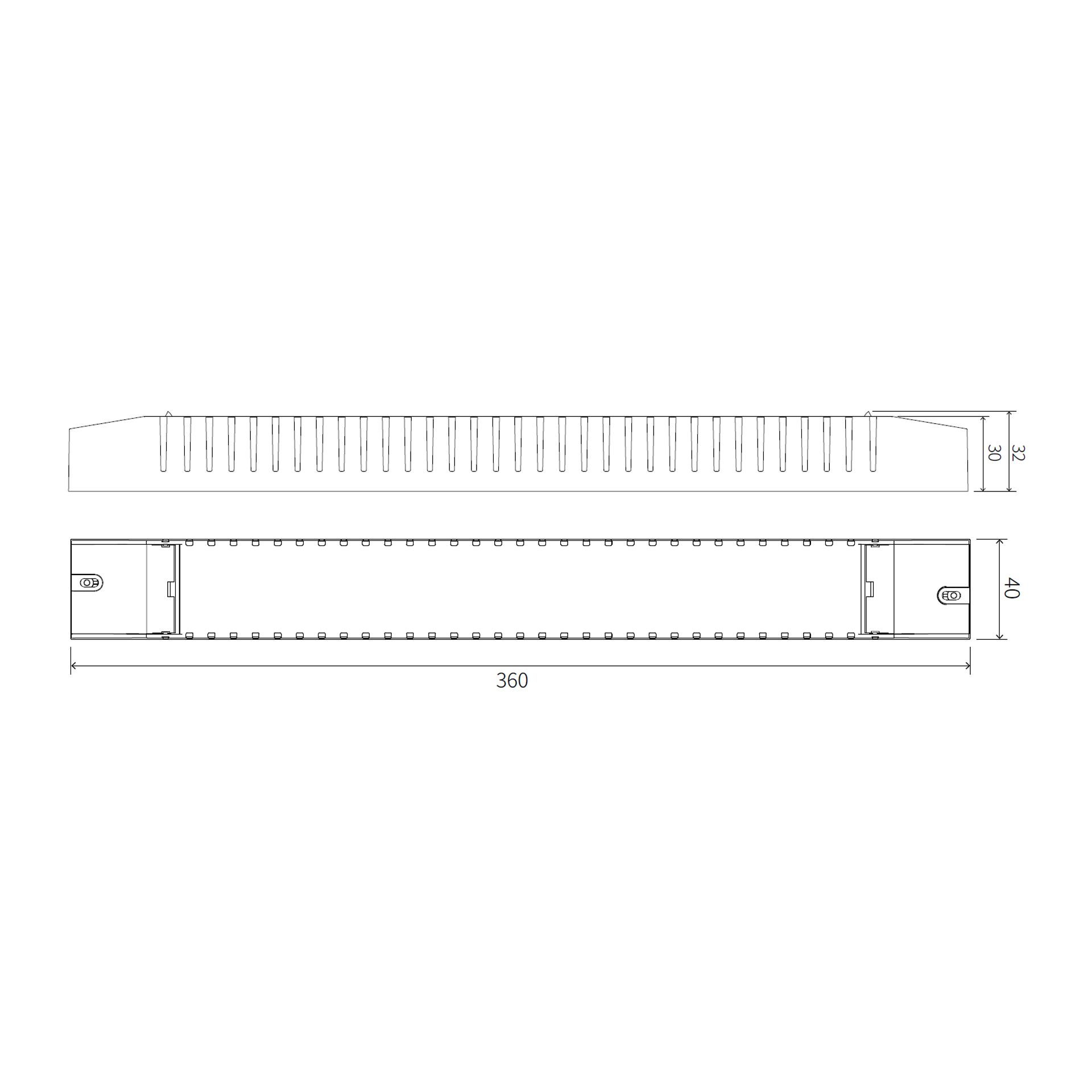 320W DALI Dimmable LED Driver, 24v, IP20 - Image 2
