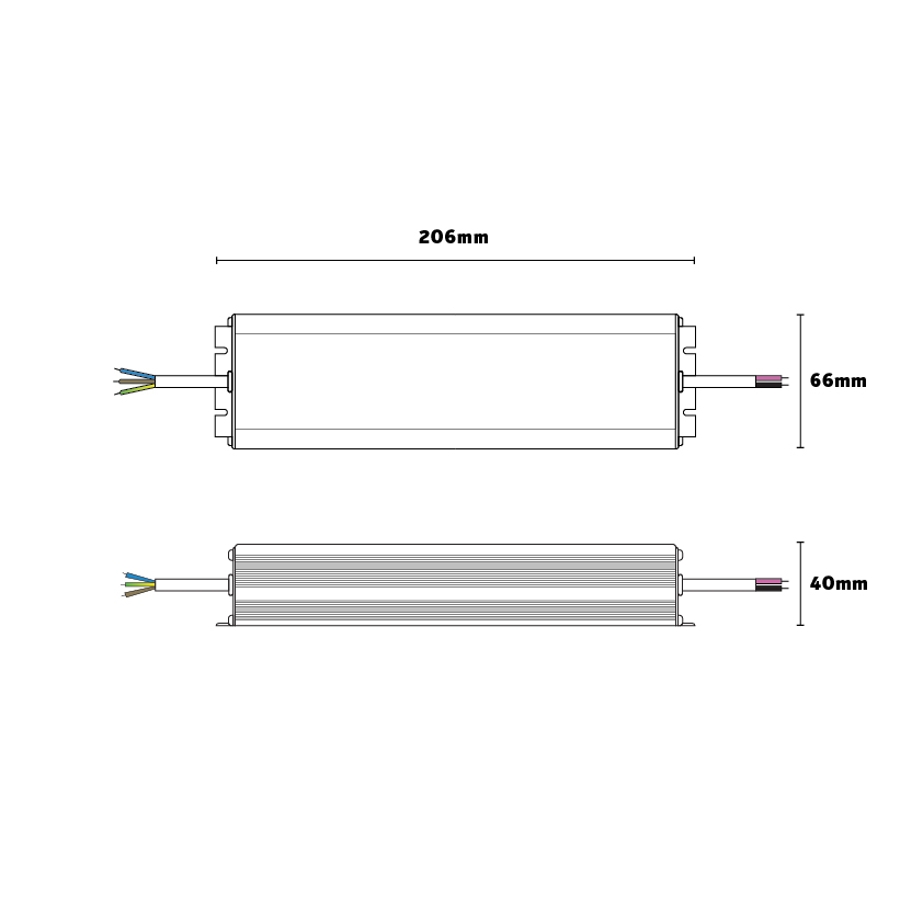 200W Constant Voltage, Waterproof LED Driver, 12v/24v, IP67 - Image 2
