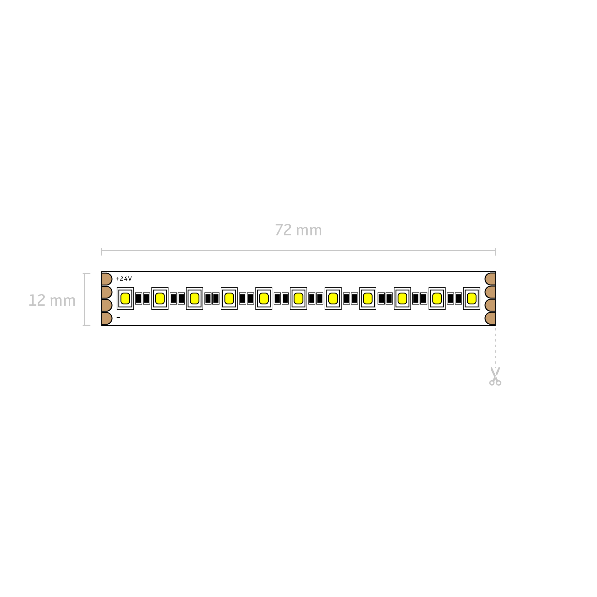 20w 24v RGBW Colour Changing LED Strip Light 84 LED/M - Image 2