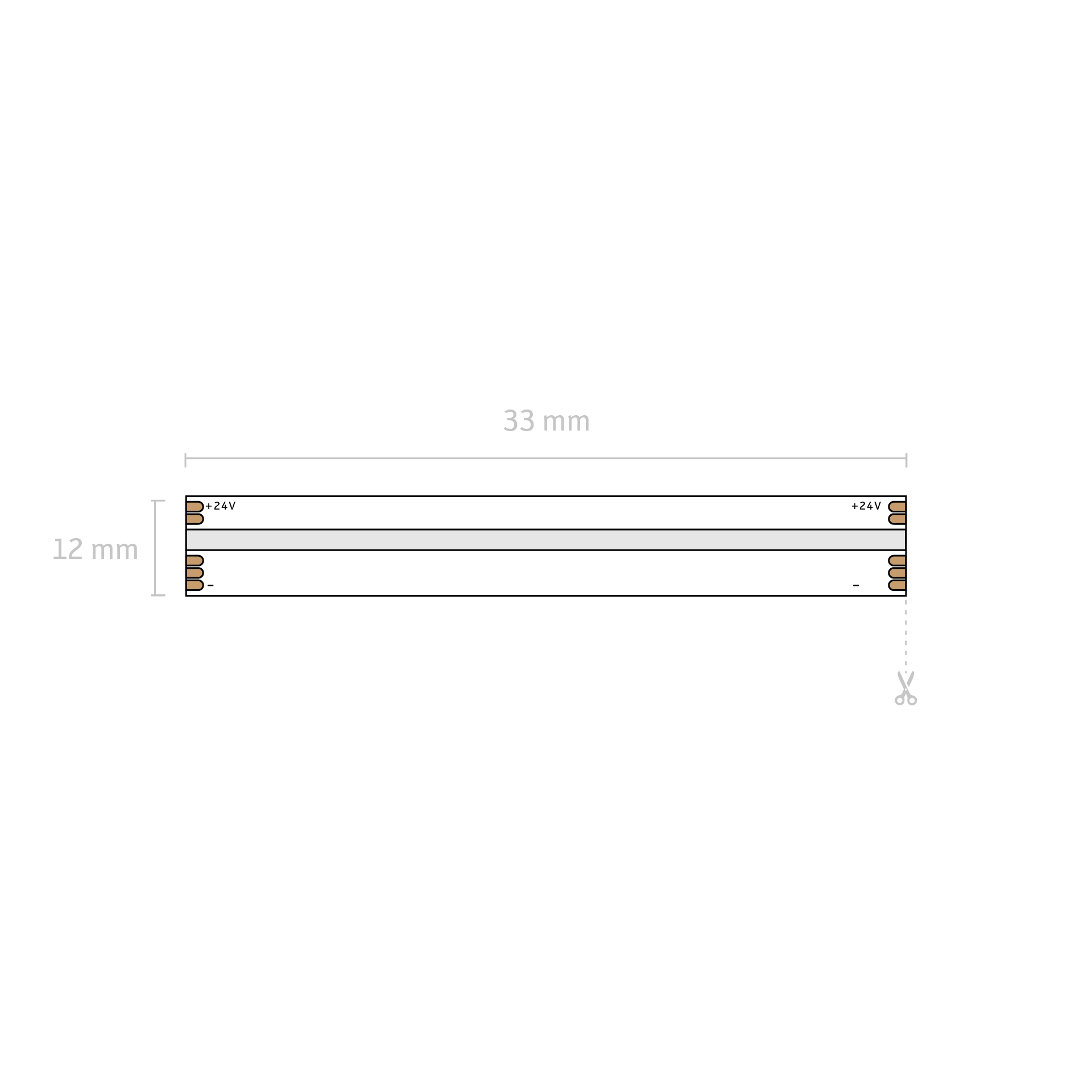18w 24v RGBW COB Dotless Colour Changing LED Strip Light - Image 2