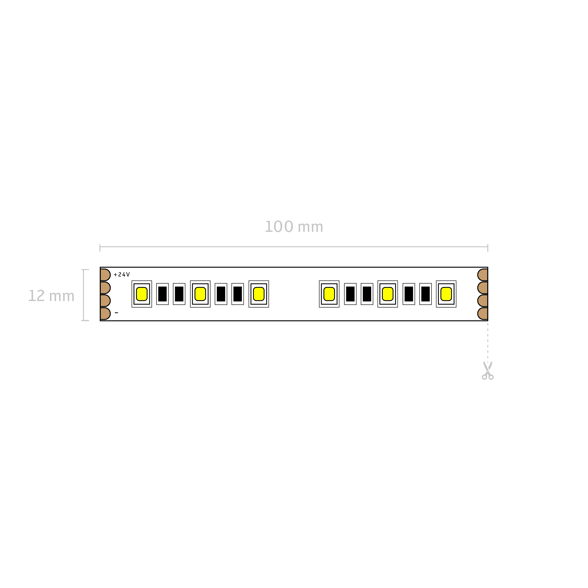 20w 24v RGBW Colour Changing LED Strip Light 60LED/M - Image 2