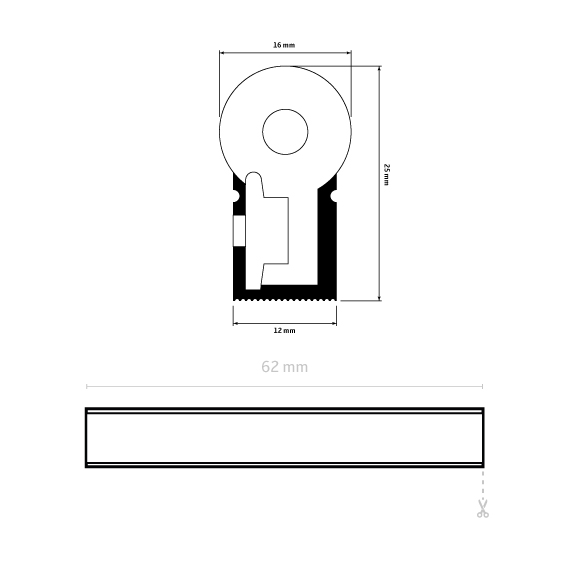 12mm x 25mm Side Bend Stealth RGBW "Bulb" LED Neon Flex - Image 2