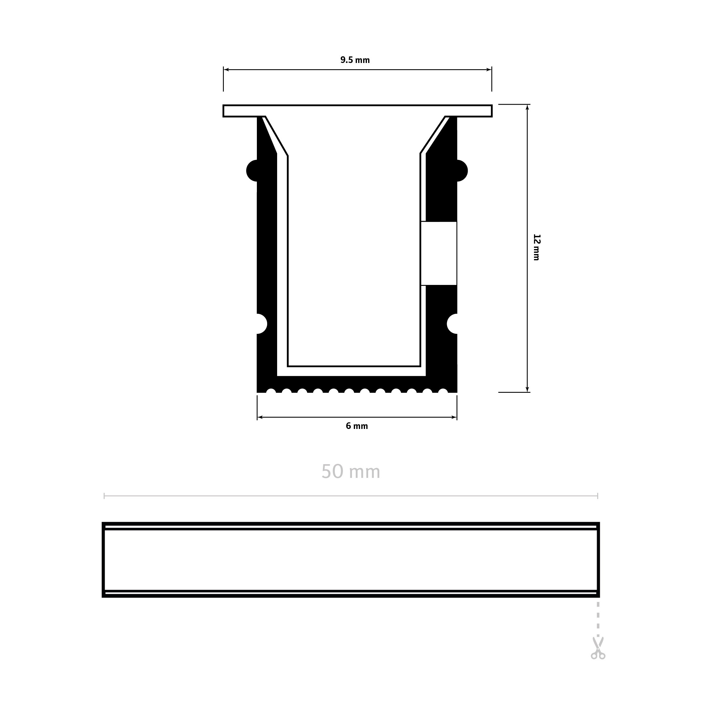 6mm x 12mm Side Bend "T" Stealth RGB LED Neon Flex - Image 2