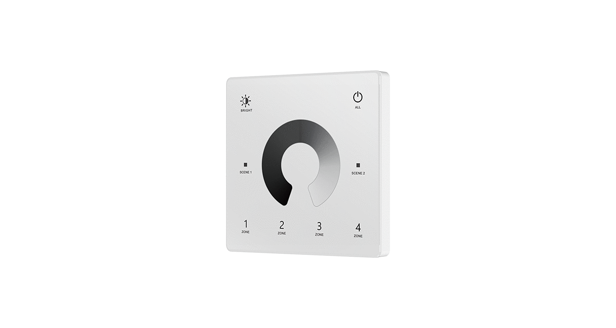 4 Zone | Wireless | Single Colour | Wall Plate (Battery)