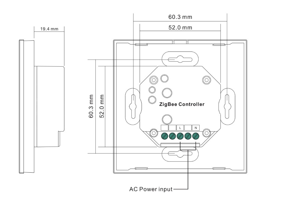 4 Zone | Zigbee | RGB/W | Wall Plate Controller (White) - Image 3