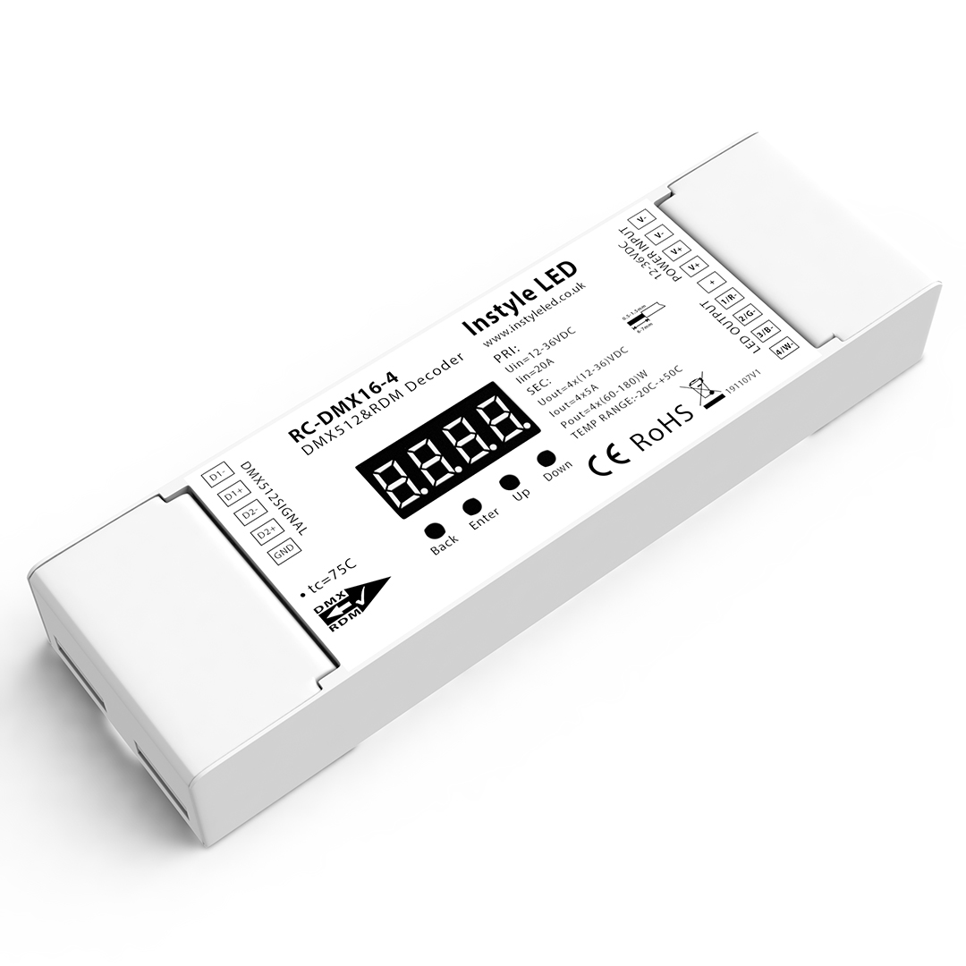 4 Channel | 4 x 5A | DMX 512 | LED Decoder (16-Bit)