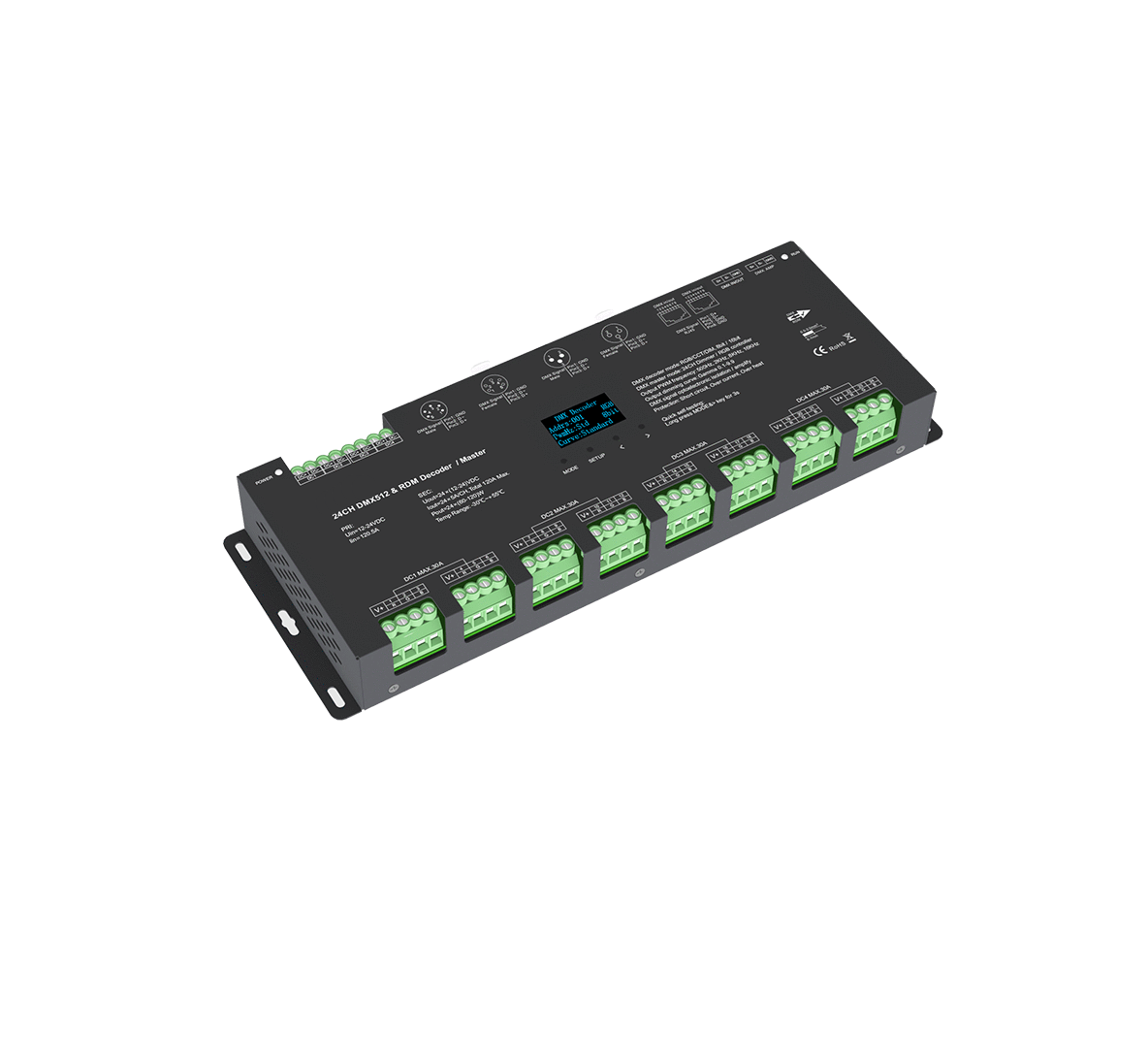 24 Channel | 24 x 5A | DMX 512 | LED Decoder / Controller